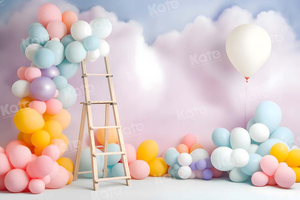 Kate Balloon Cloud Birthday Backdrop Designed by Chain Photography - Kate Backdrop AU