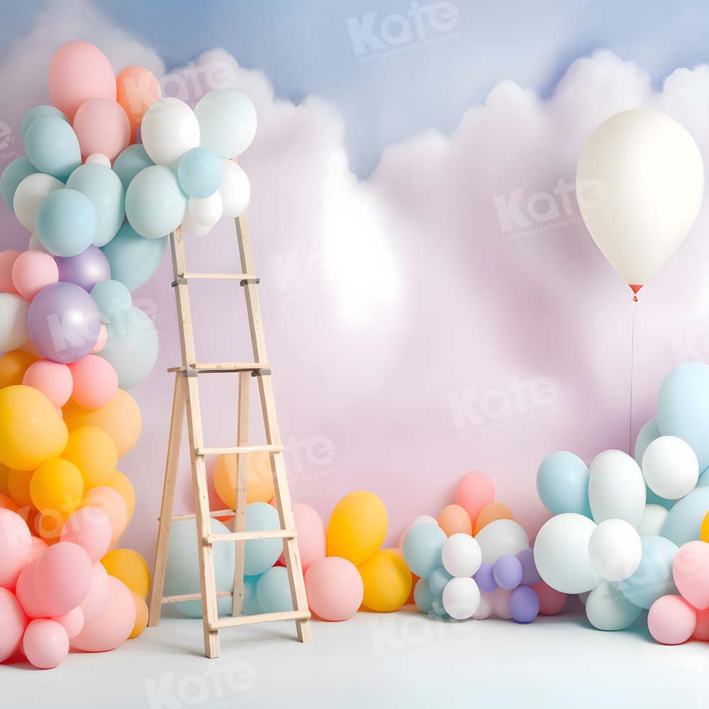 Kate Balloon Cloud Birthday Backdrop Designed by Chain Photography - Kate Backdrop AU