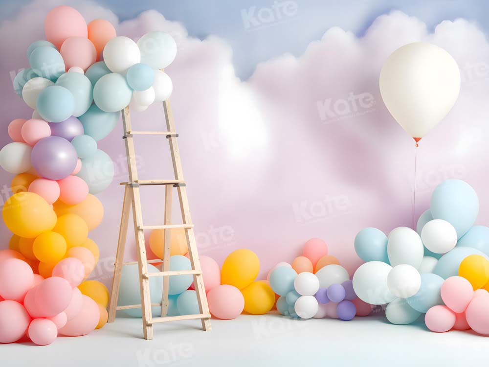 Kate Balloon Cloud Birthday Backdrop Designed by Chain Photography - Kate Backdrop AU