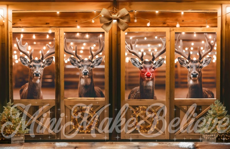 Kate Reindeer Stall Backdrop Designed by Mini MakeBelieve - Kate Backdrop AU