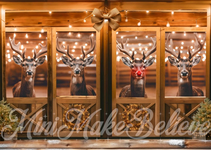 Kate Reindeer Stall Backdrop Designed by Mini MakeBelieve - Kate Backdrop AU