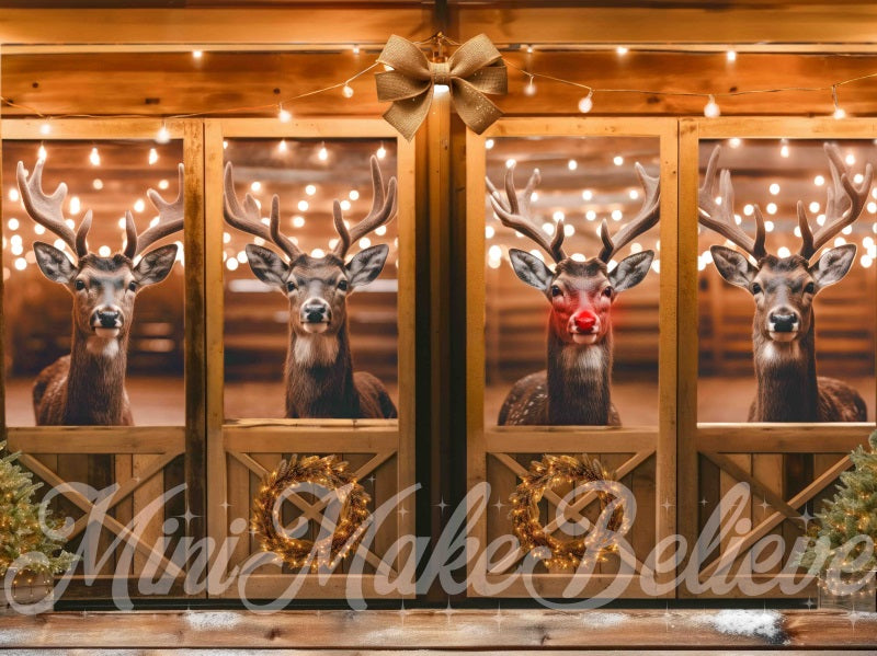 Kate Reindeer Stall Backdrop Designed by Mini MakeBelieve - Kate Backdrop AU