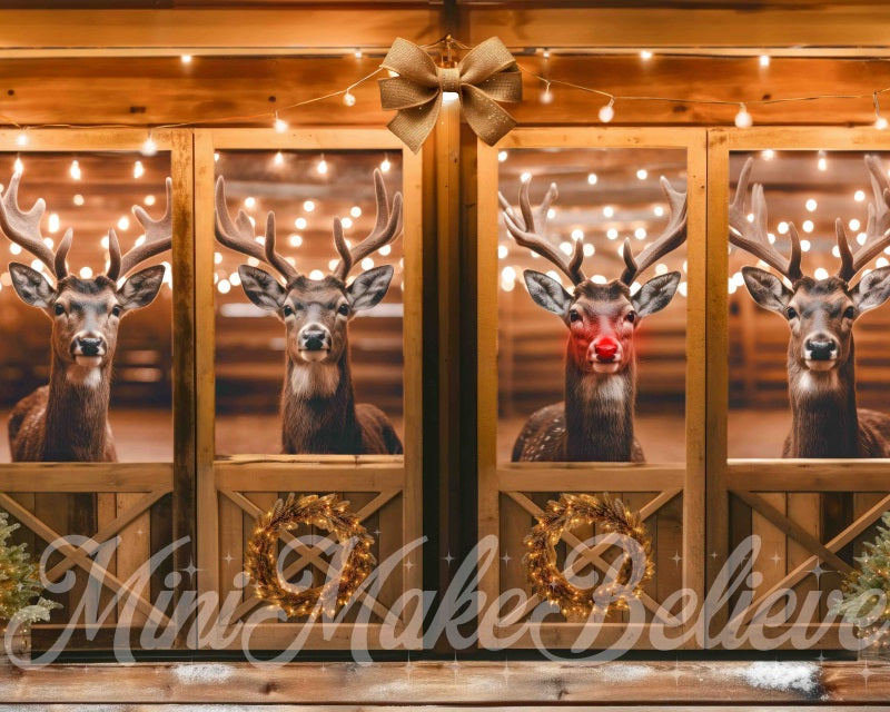 Kate Reindeer Stall Backdrop Designed by Mini MakeBelieve - Kate Backdrop AU