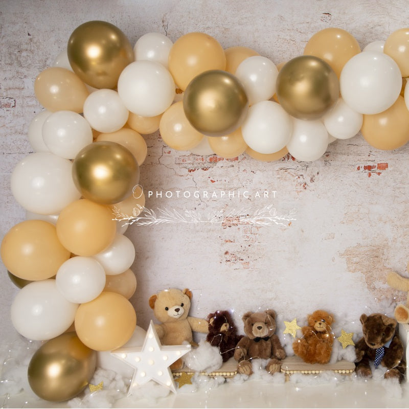 Kate Balloon Bear Dream Backdrop for Photography Designed by Jenna Onyia - Kate Backdrop AU