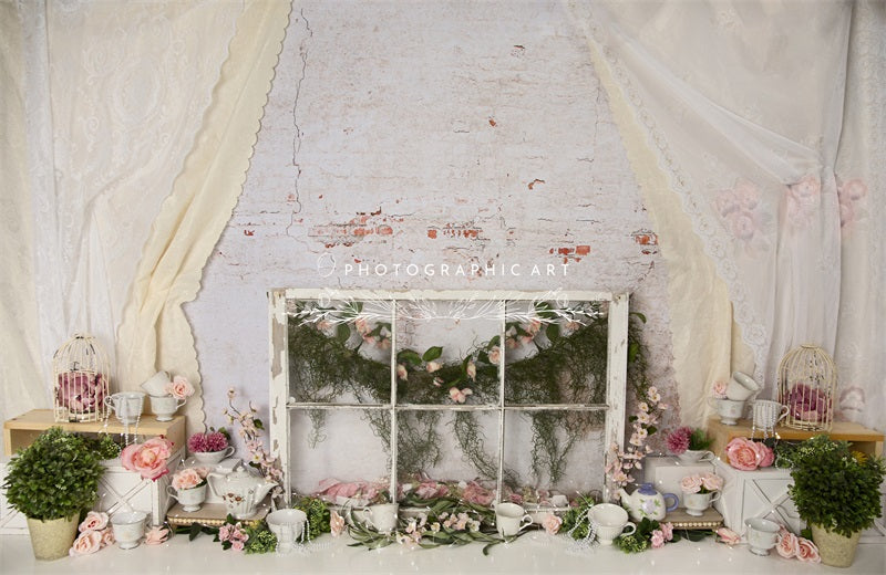 Kate Vintage Lace Backdrop Spring for Photography Designed by Jenna Onyia - Kate Backdrop AU