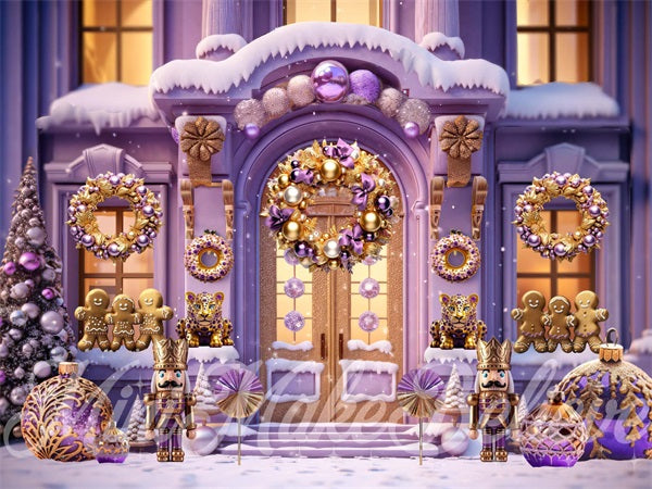 Kate Fancy Purple-Ornate Gold Backdrop Designed by Mini MakeBelieve - Kate Backdrop AU