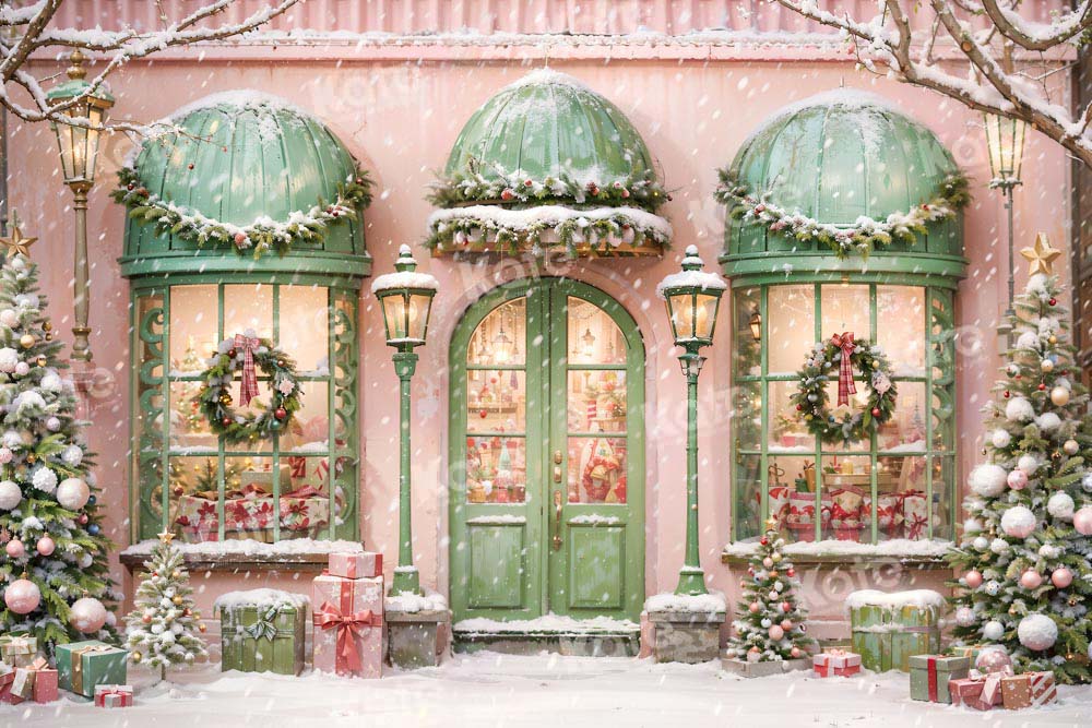 Kate Snow Christmas Tree Holiday Shop Backdrop Designed by Chain Photography - Kate Backdrop AU