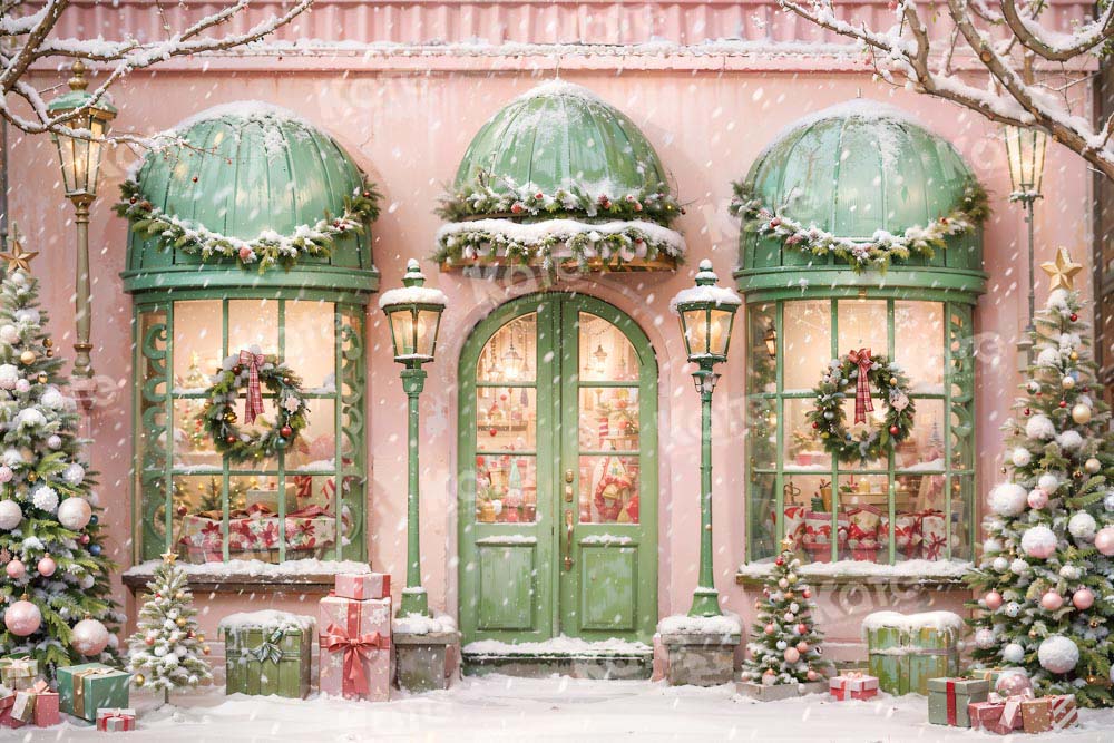 Kate Snow Christmas Tree Holiday Shop Backdrop Designed by Chain Photography - Kate Backdrop AU