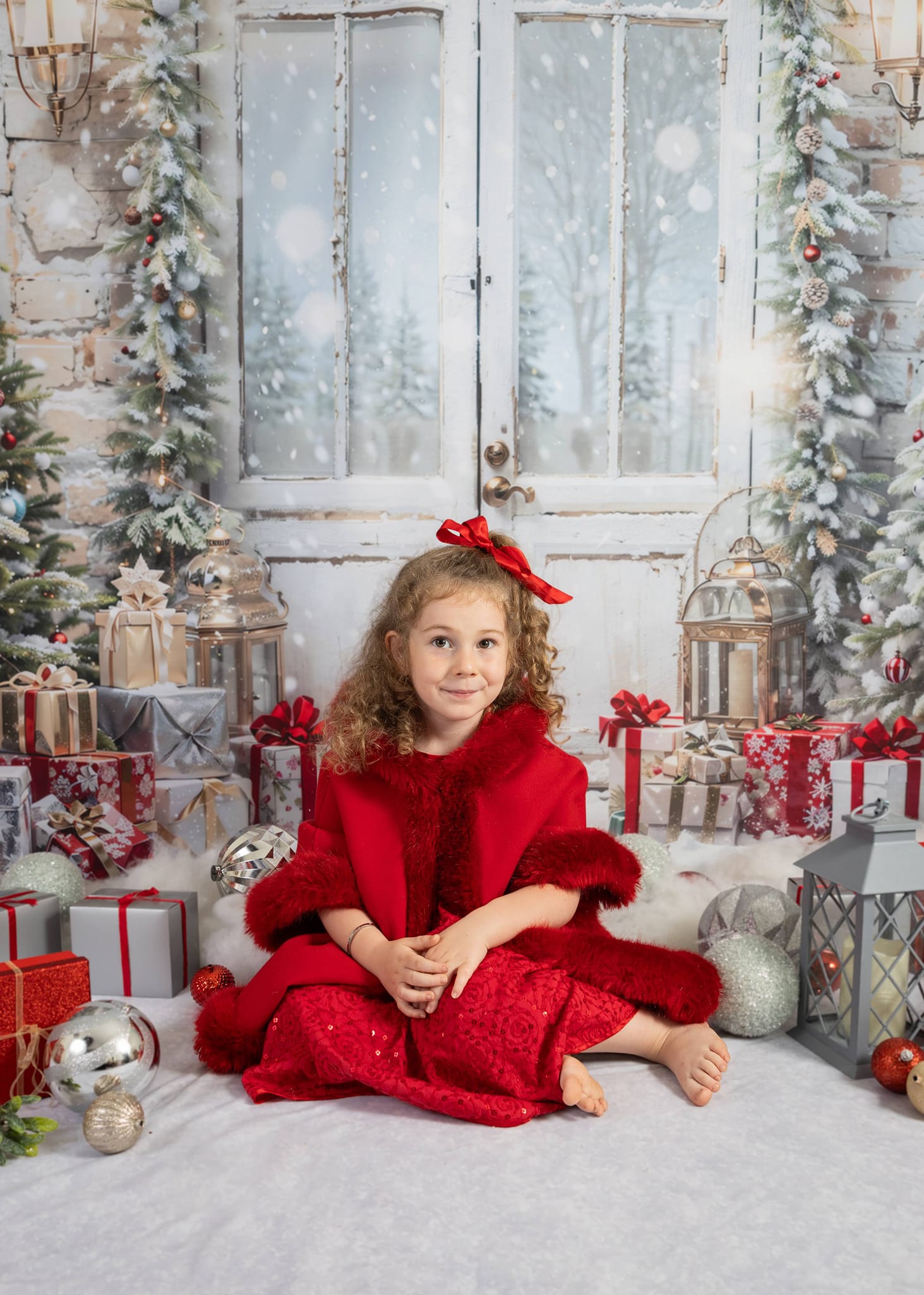Kate Christmas Tree Gift Door Backdrop Designed by Emetselch - Kate Backdrop AU