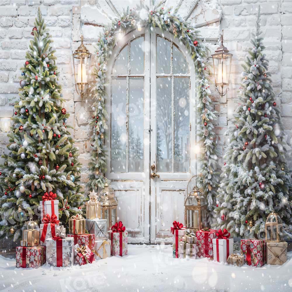 Kate Christmas Tree Gift Door Backdrop Designed by Emetselch - Kate Backdrop AU