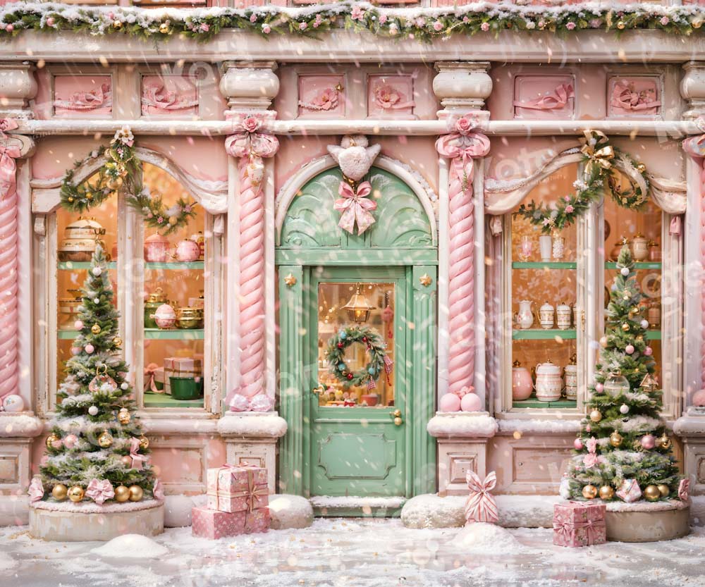 Kate Pink Snow Christmas Backdrop Designed by Chain Photography - Kate Backdrop AU