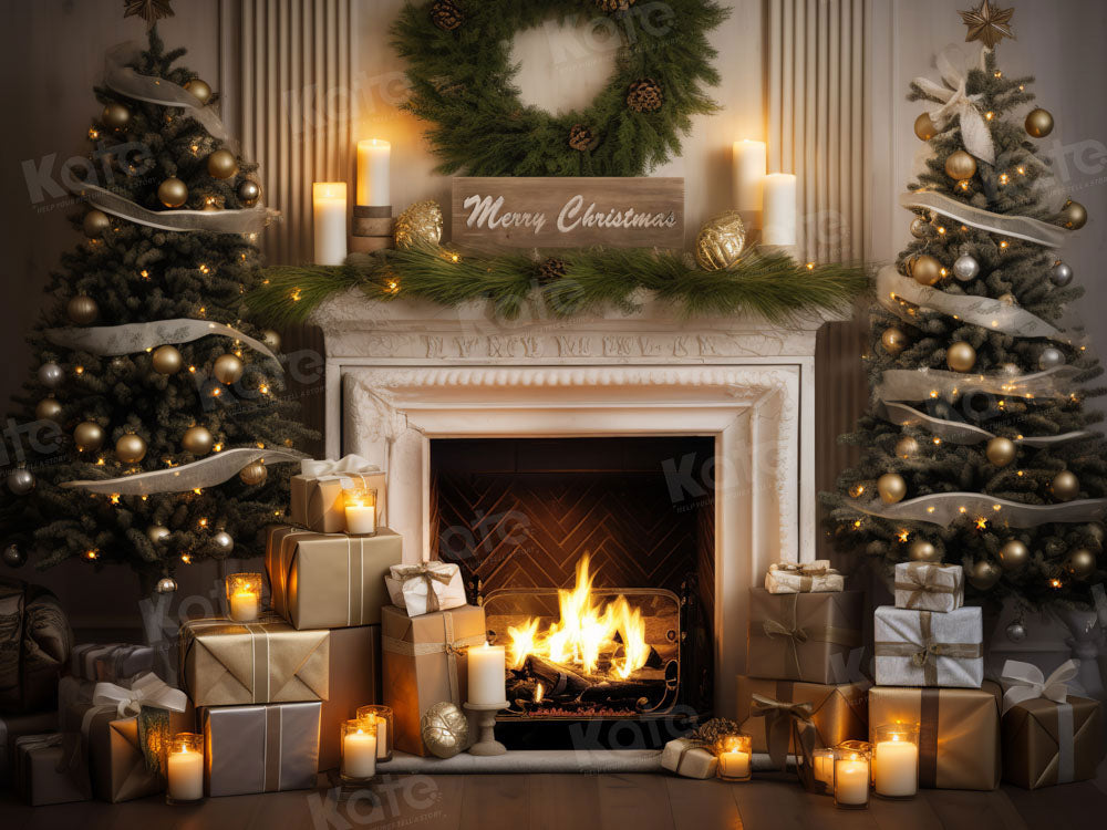Kate Merry Christmas Fireplace Backdrop Designed by Emetselch - Kate Backdrop AU
