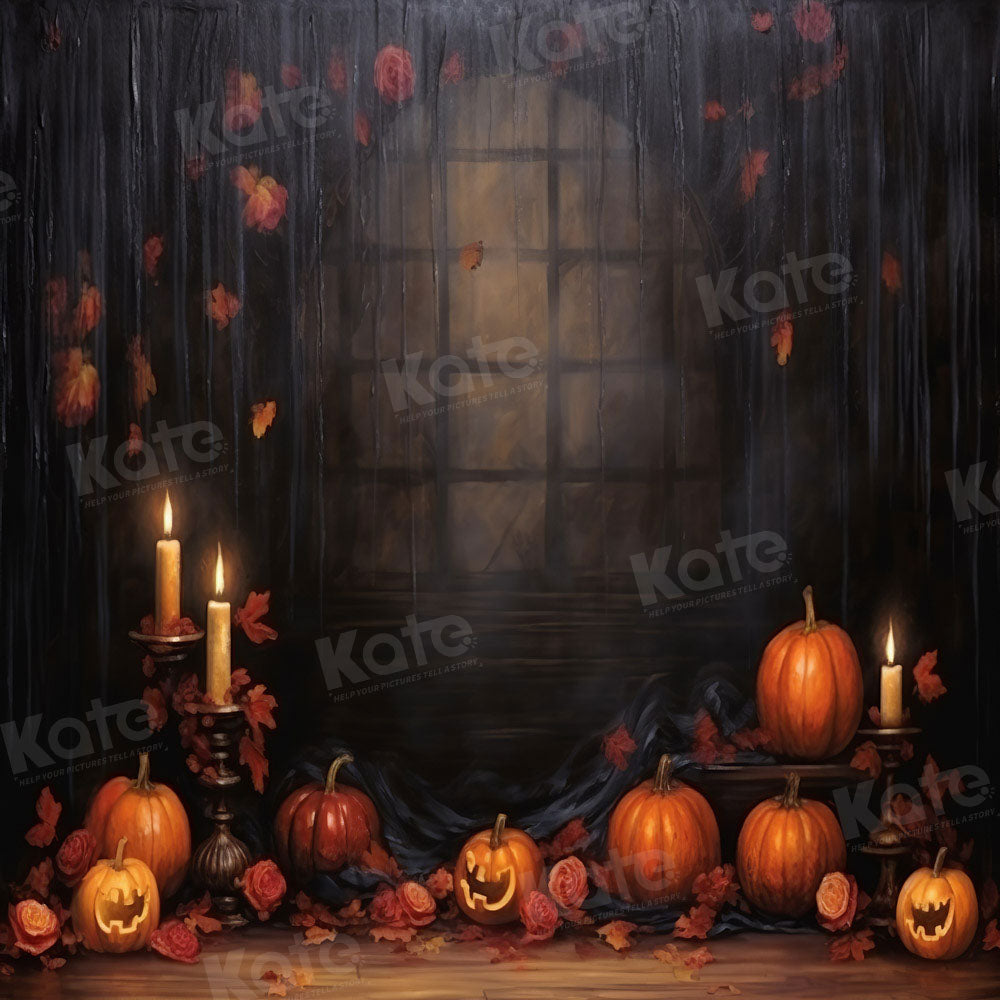 Kate Pumpkin Halloween Candle Backdrop Designed by Chain Photography - Kate Backdrop AU