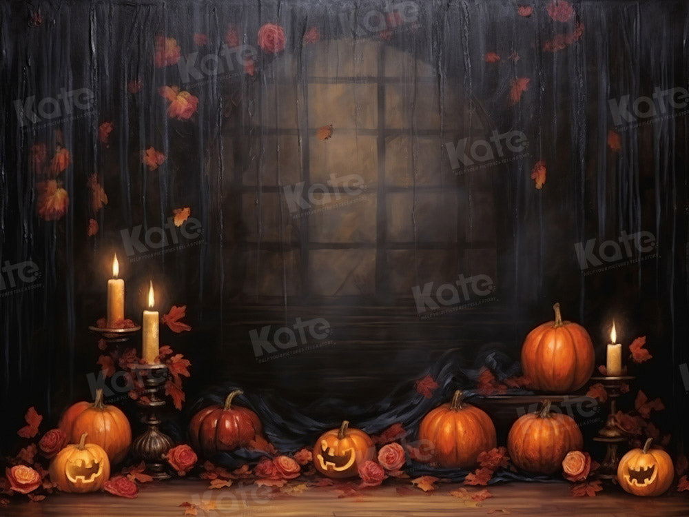 Kate Pumpkin Halloween Candle Backdrop Designed by Chain Photography - Kate Backdrop AU