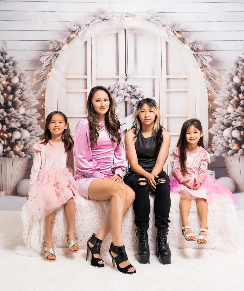 Kate White Christmas Barn Fleece Backdrop for Photography - Kate Backdrop AU