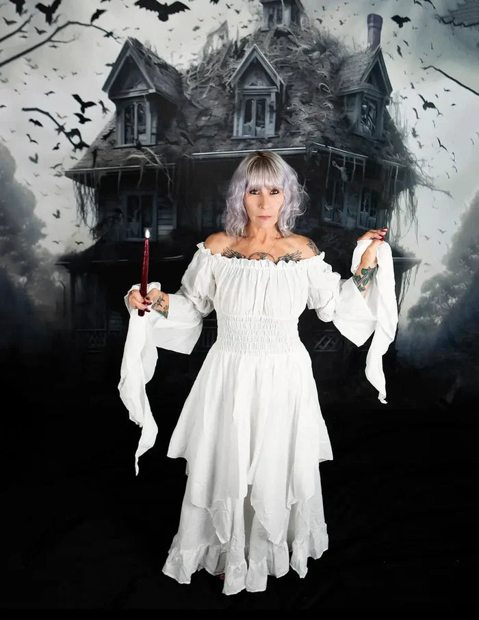 Kate Halloween Black House Bird Backdrop for Photography - Kate Backdrop AU