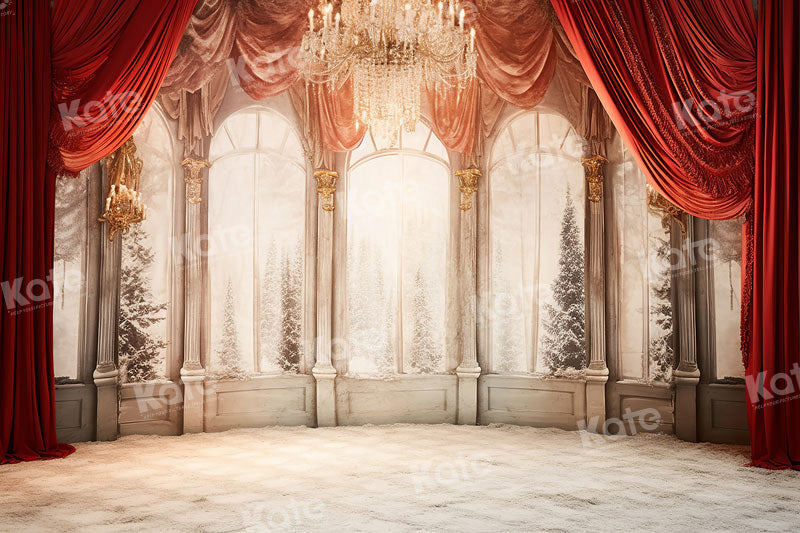 Kate Window Crystal Chandelier Winter Backdrop for Photography - Kate Backdrop AU