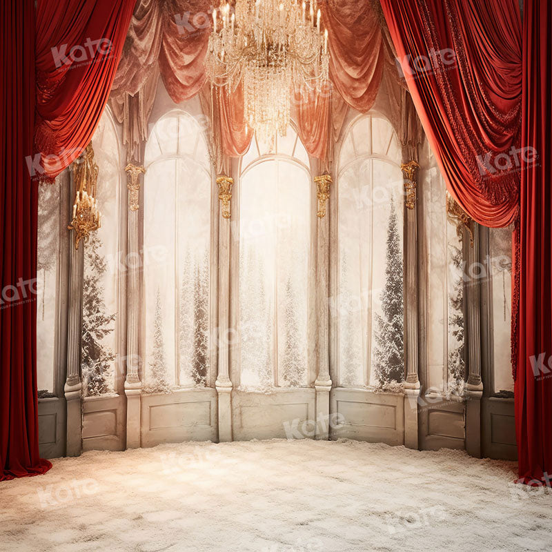 Kate Window Crystal Chandelier Winter Backdrop for Photography - Kate Backdrop AU