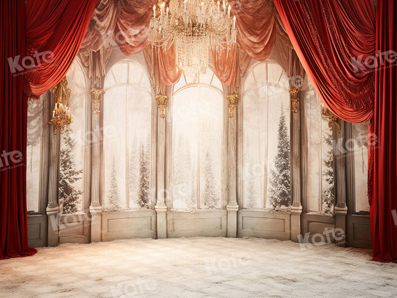 Kate Window Crystal Chandelier Winter Backdrop for Photography - Kate Backdrop AU