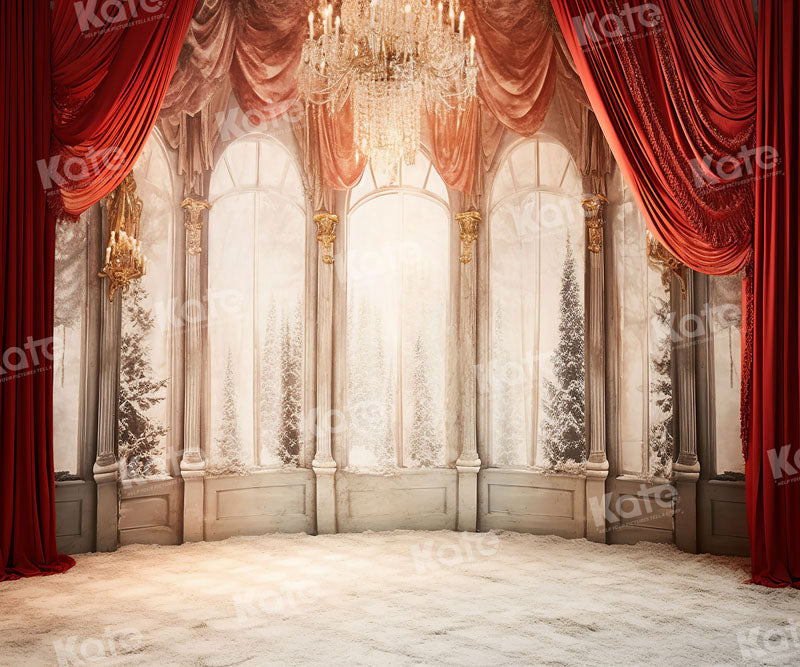 Kate Window Crystal Chandelier Winter Backdrop for Photography - Kate Backdrop AU