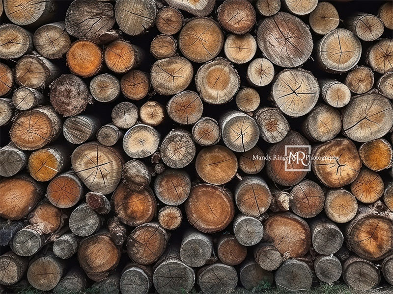 Kate Cut Log Wall Backdrop Wood Designed by Mandy Ringe Photography - Kate Backdrop AU