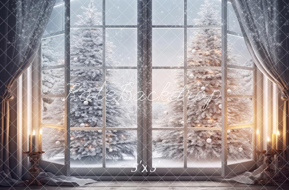 Kate Window Winter Backdrop Christmas Tree Designed by Chain Photography - Kate Backdrop AU