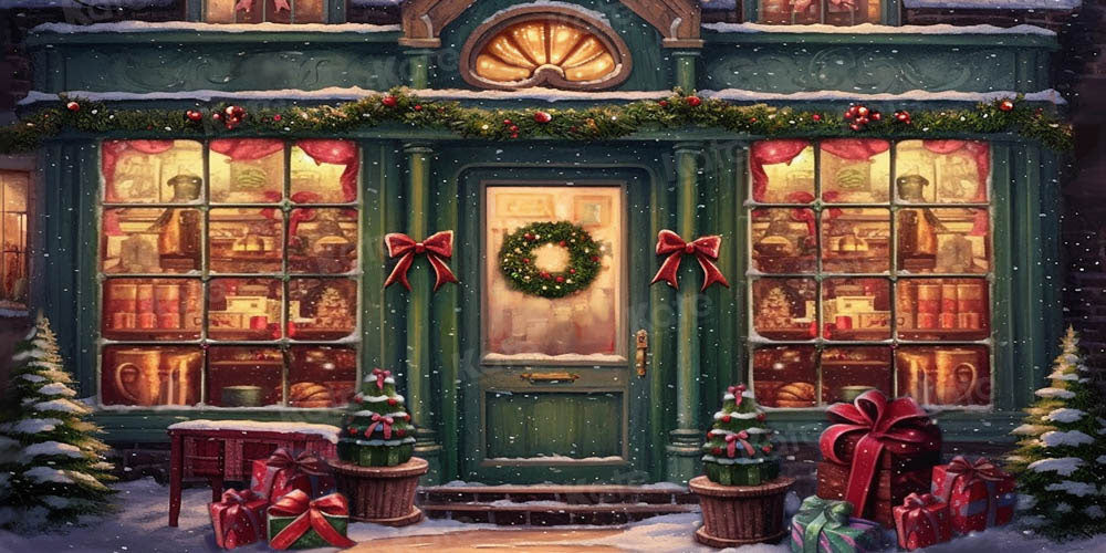 Kate Christmas Gift Shop Backdrop Designed by GQ - Kate Backdrop AU