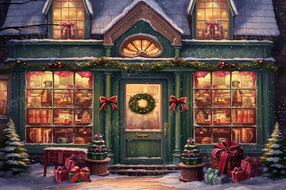 Kate Christmas Gift Shop Backdrop Designed by GQ - Kate Backdrop AU