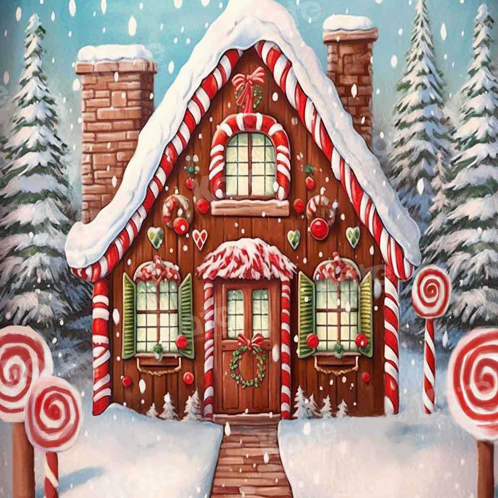 Kate Snow Christmas Tree House Backdrop Winter Designed by GQ - Kate Backdrop AU