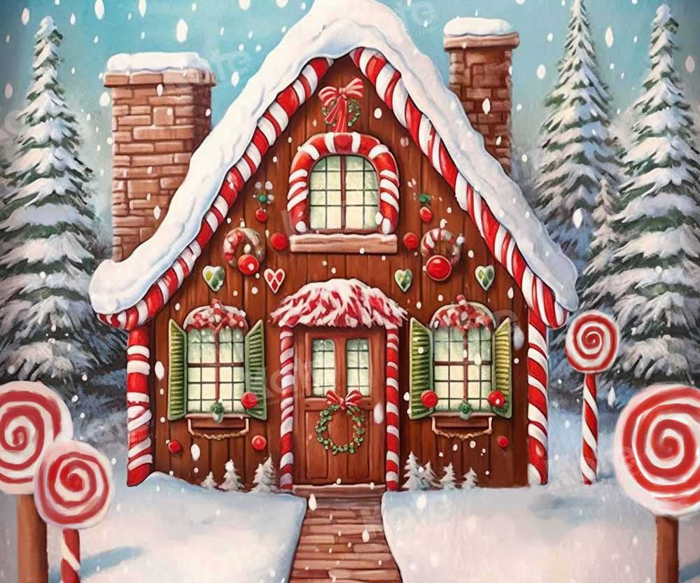 Kate Snow Christmas Tree House Backdrop Winter Designed by GQ - Kate Backdrop AU