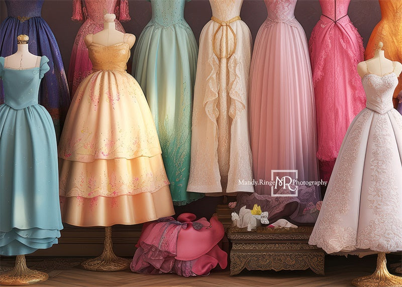 Kate Fairytale Princess Dress Up Closet Backdrop Designed by Mandy Ringe Photography - Kate Backdrop AU