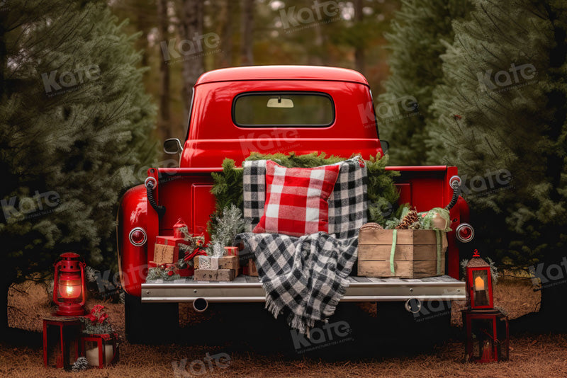 Kate Christmas Red Truck Outside Backdrop for Photography - Kate Backdrop AU