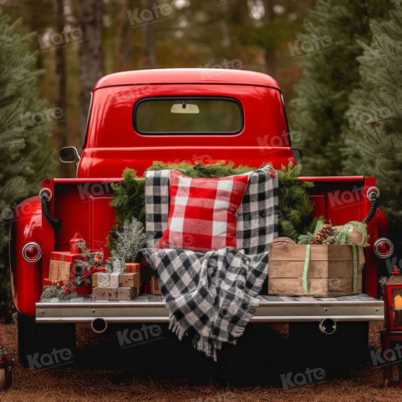 Kate Christmas Red Truck Outside Backdrop for Photography - Kate Backdrop AU