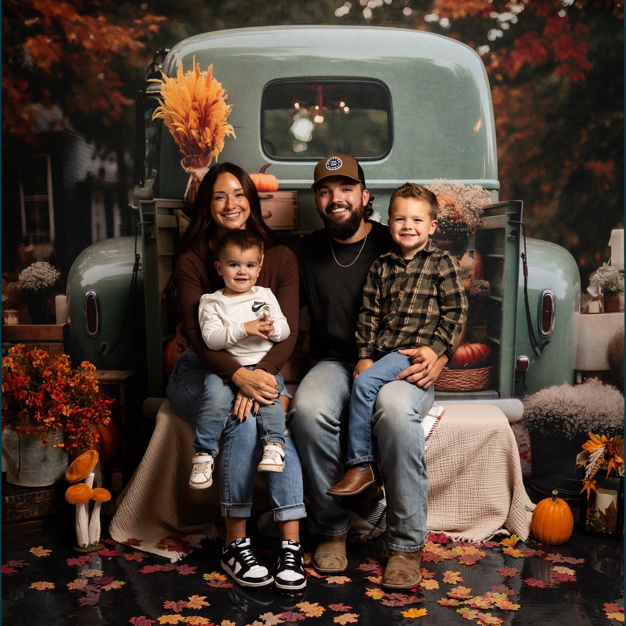 Kate Autumn Car Truck Backdrop for Photography