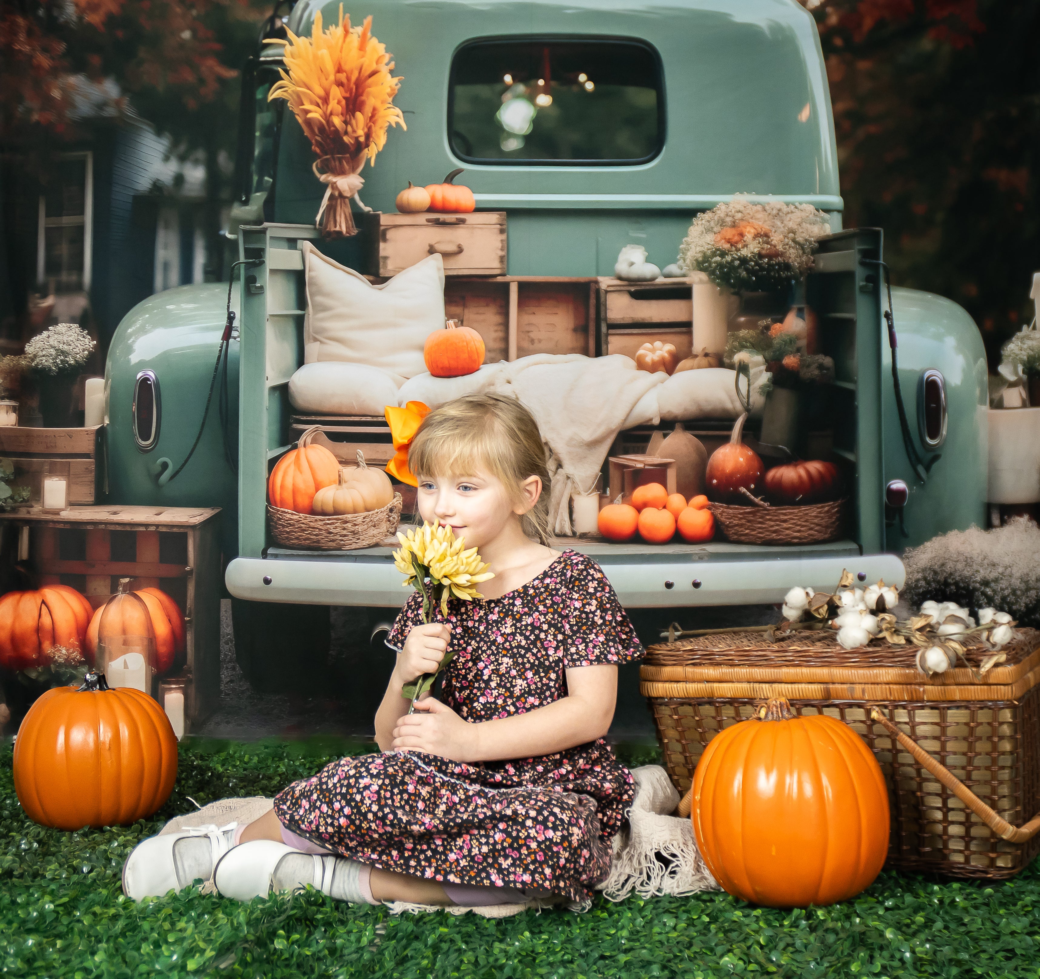 Kate Autumn Car Truck Backdrop for Photography - Kate Backdrop AU