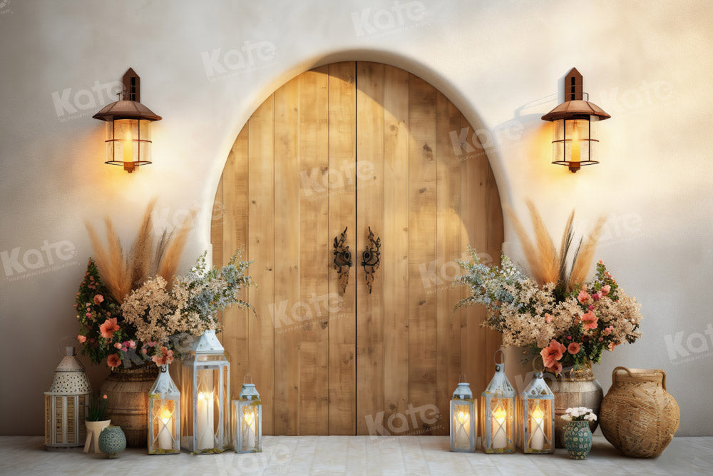 Kate Barn Door Backdrop Autumn Boho Designed by Emetselch - Kate Backdrop AU