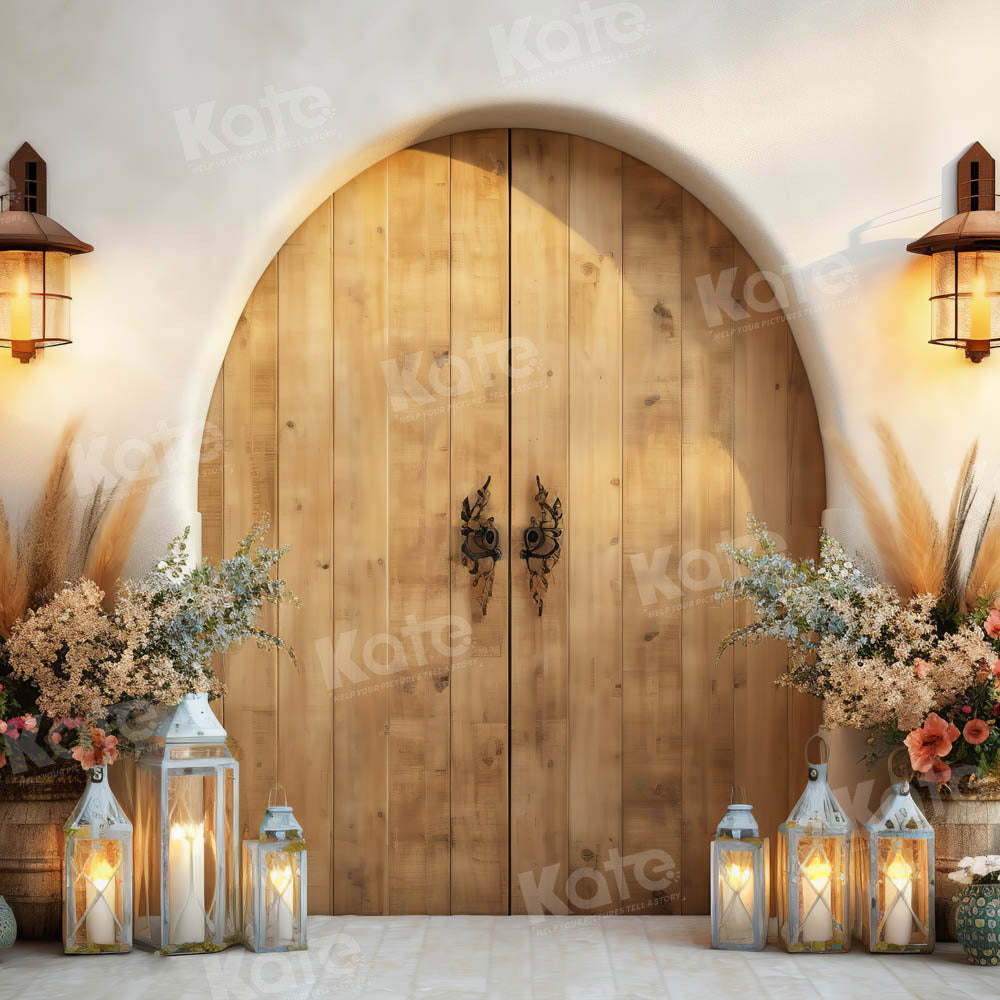 Kate Barn Door Backdrop Autumn Boho Designed by Emetselch - Kate Backdrop AU