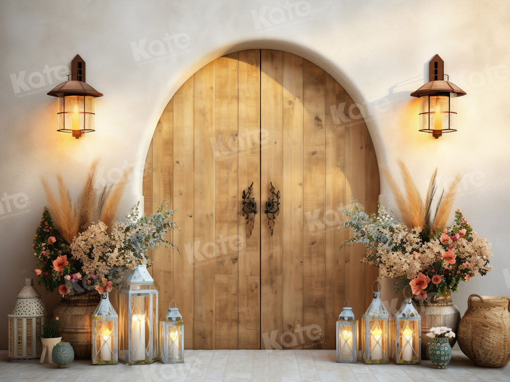 Kate Barn Door Backdrop Autumn Boho Designed by Emetselch - Kate Backdrop AU
