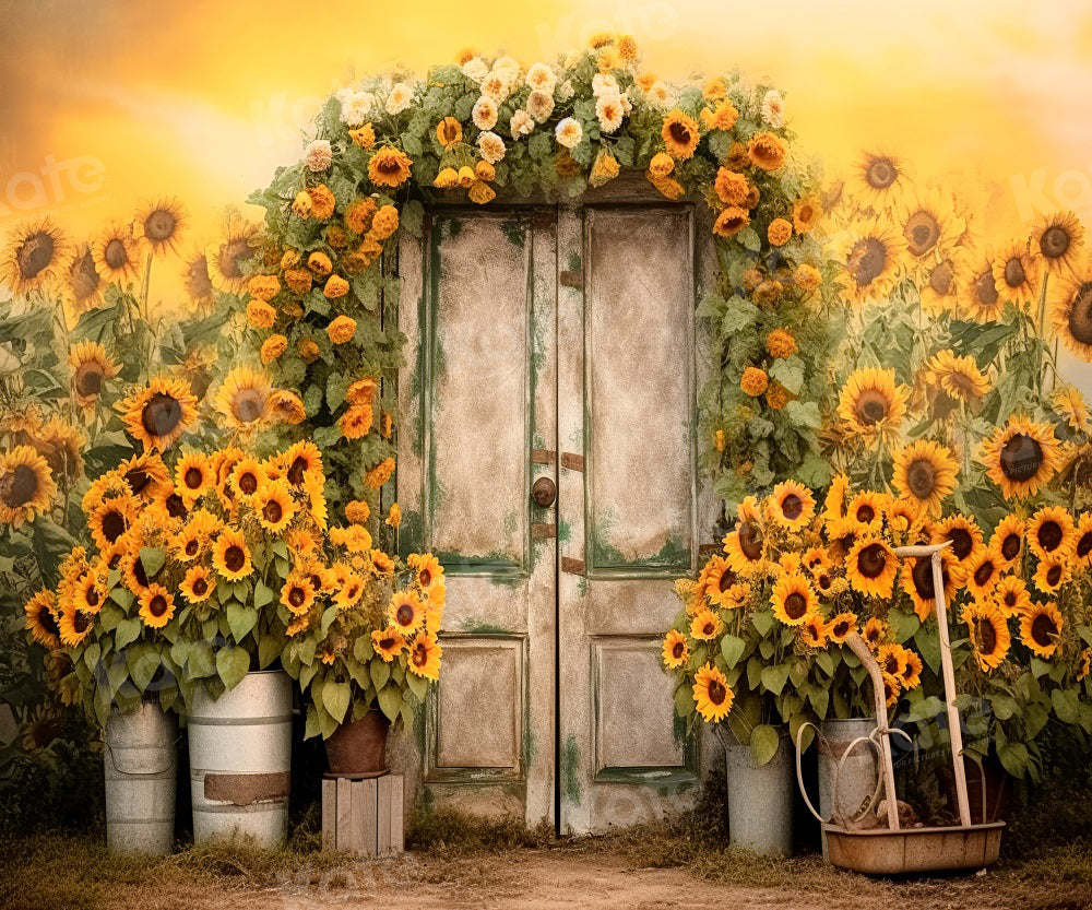 Kate Autumn Summer Sunflowers Backdrop for Photography - Kate Backdrop AU