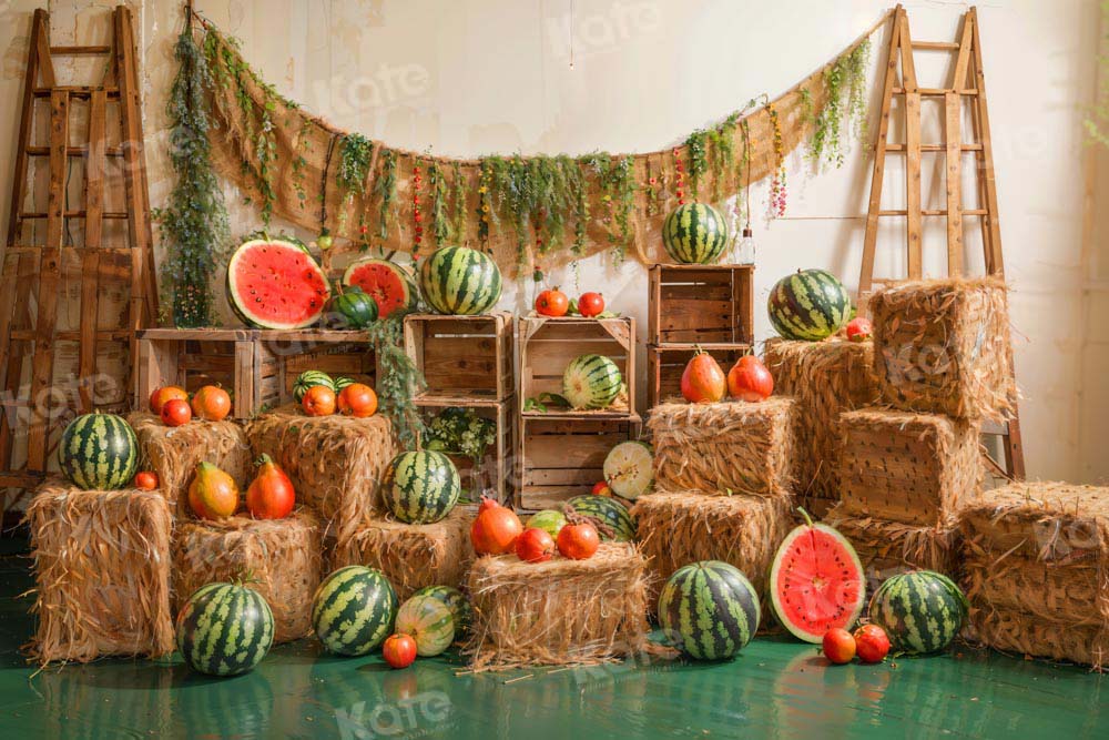 Kate Summer Watermelon Fruit Party Backdrop Designed by Emetselch - Kate Backdrop AU