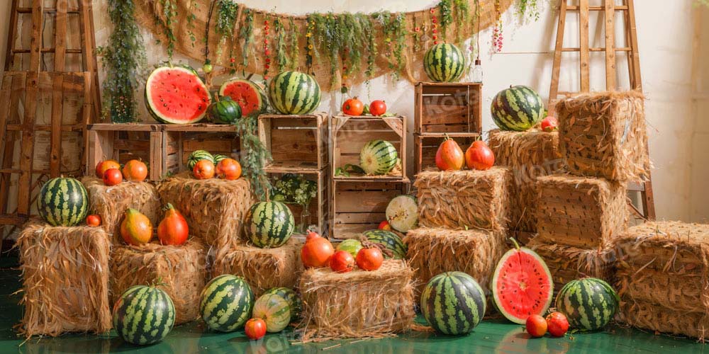 Kate Summer Watermelon Fruit Party Backdrop Designed by Emetselch - Kate Backdrop AU
