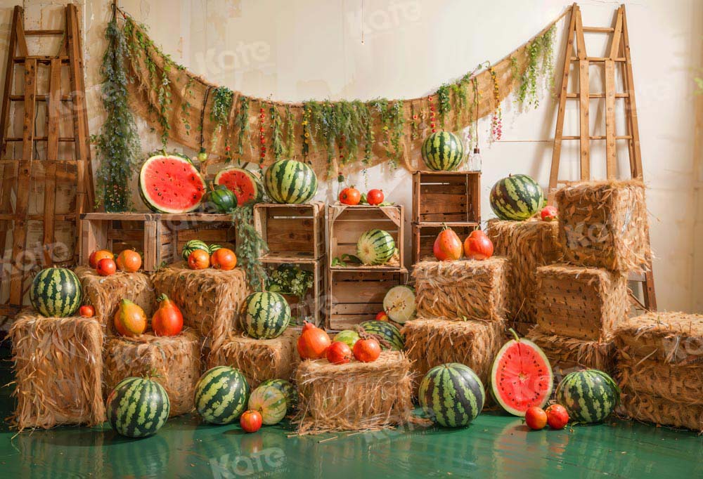 Kate Summer Watermelon Fruit Party Backdrop Designed by Emetselch - Kate Backdrop AU