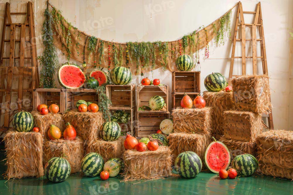 Kate Summer Watermelon Fruit Party Backdrop Designed by Emetselch - Kate Backdrop AU