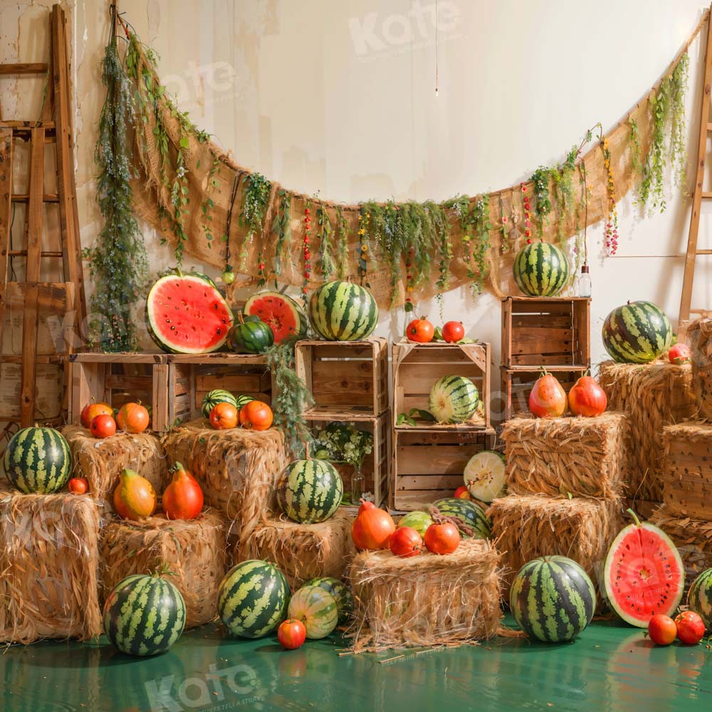 Kate Summer Watermelon Fruit Party Backdrop Designed by Emetselch - Kate Backdrop AU