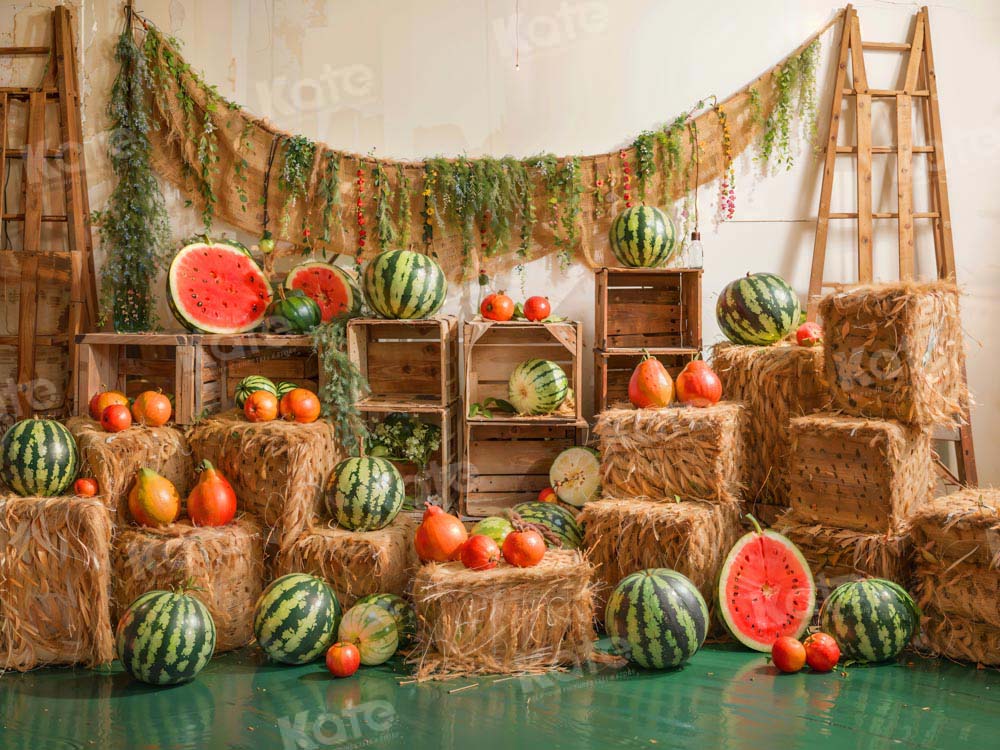 Kate Summer Watermelon Fruit Party Backdrop Designed by Emetselch - Kate Backdrop AU