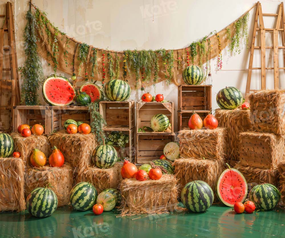Kate Summer Watermelon Fruit Party Backdrop Designed by Emetselch - Kate Backdrop AU