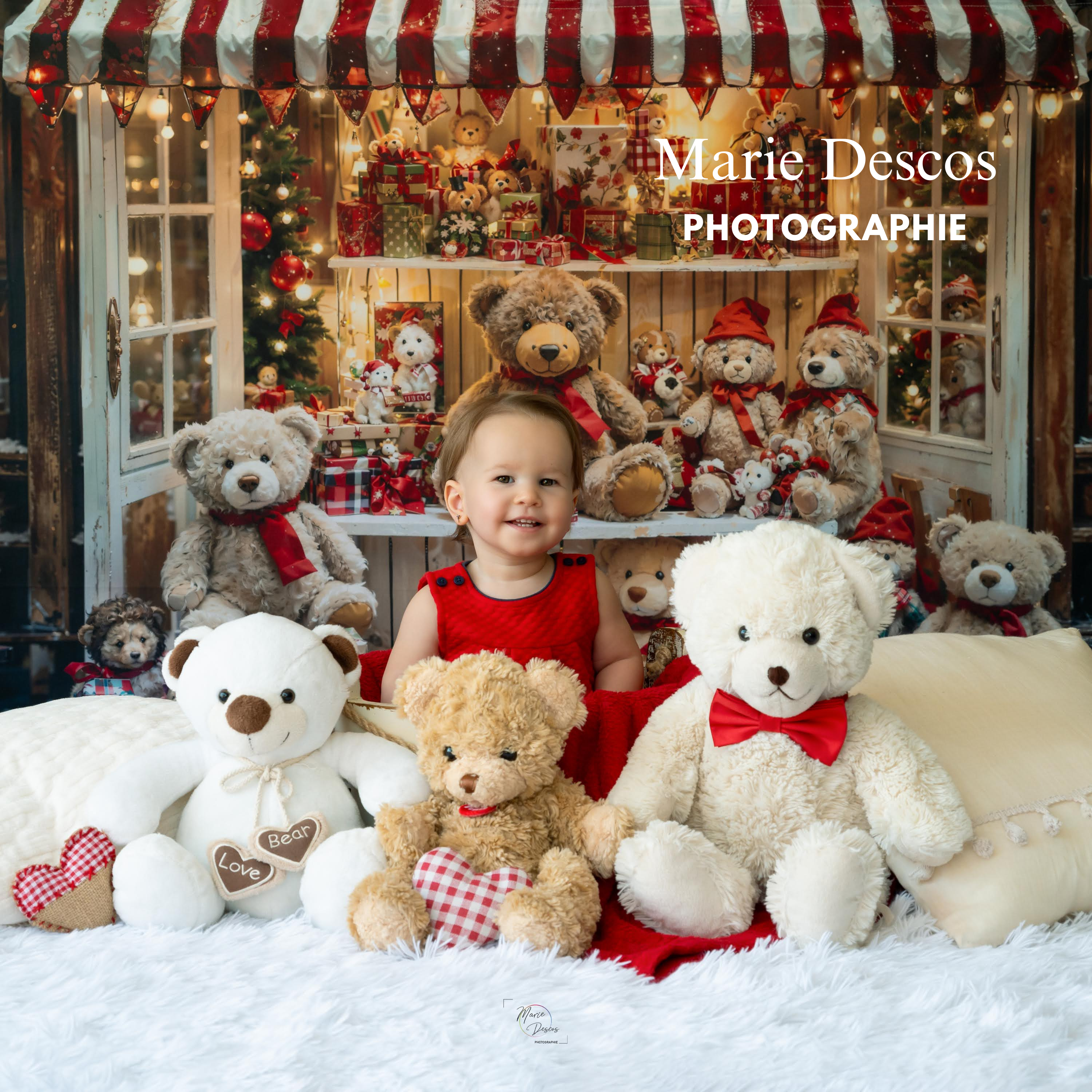 Kate Christmas Bear Gift Shop Backdrop Designed by Emetselch - Kate Backdrop AU