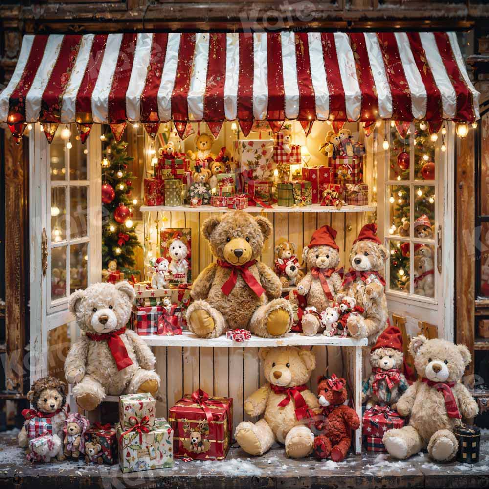 Kate Christmas Bear Gift Shop Backdrop Designed by Emetselch - Kate Backdrop AU