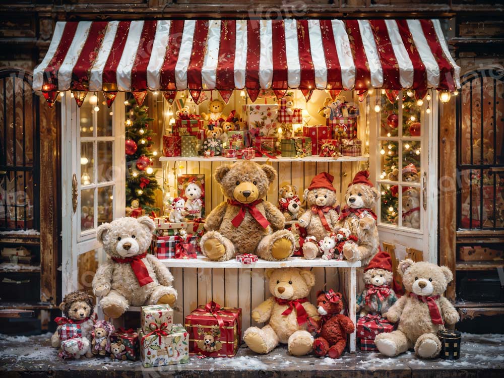 Kate Christmas Bear Gift Shop Backdrop Designed by Emetselch - Kate Backdrop AU