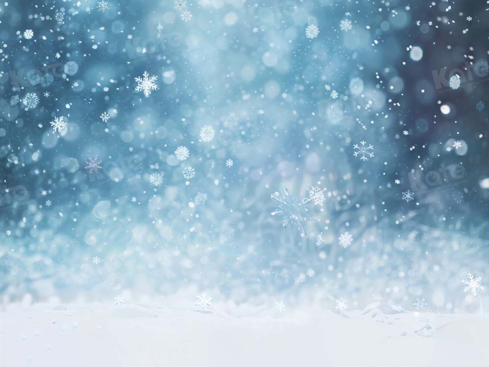 Kate Blue Winter Snowflakes Backdrop Designed by Chain Photography - Kate Backdrop AU